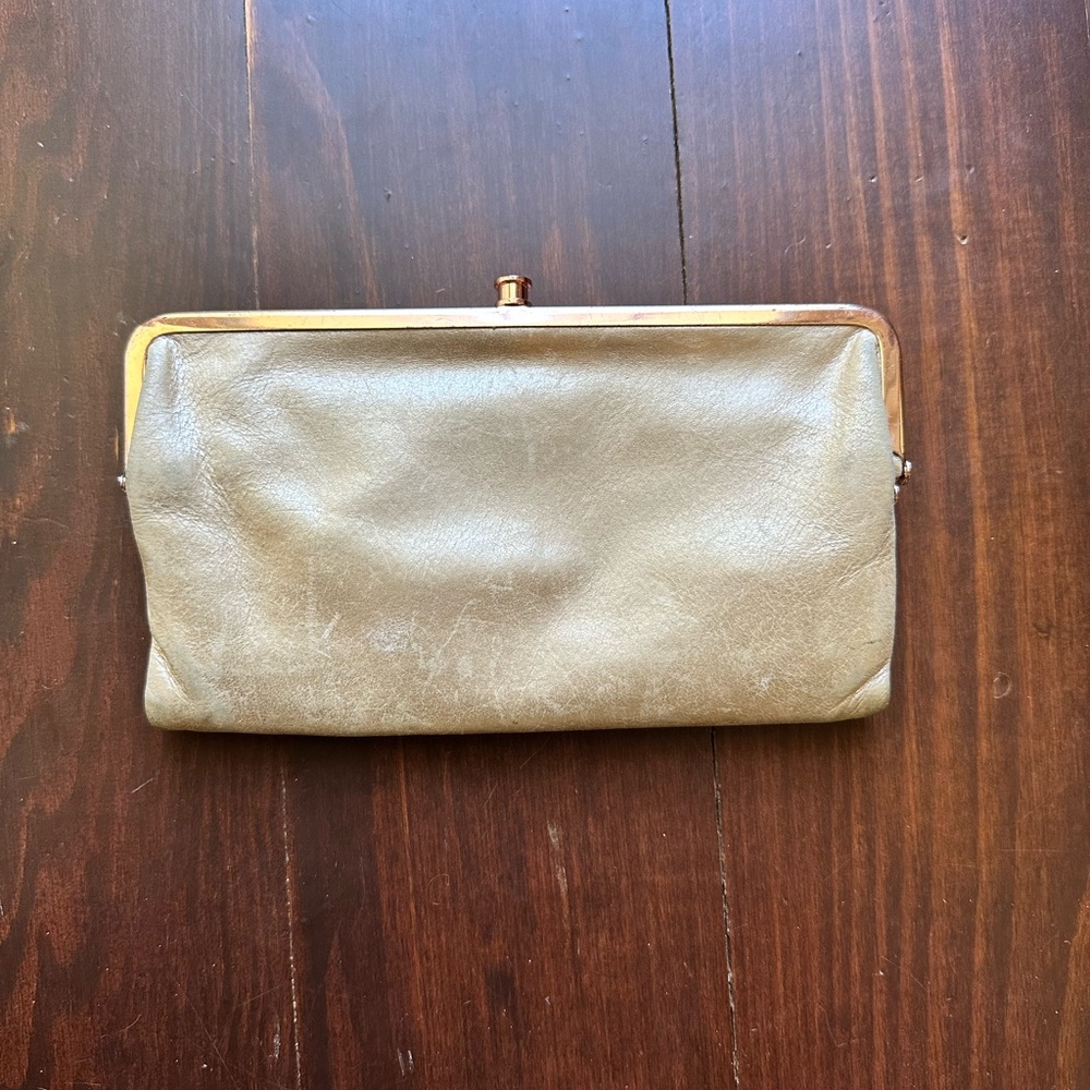 HOBO Lauren gold clutch wallet